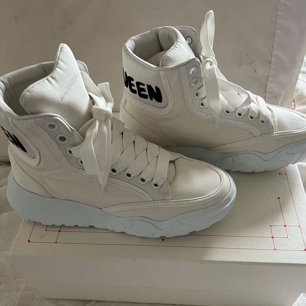 ALEXANDER MCQUEEN - Women’s Court Graffiti High Top Sneakers - BRAND NEW IN BOX